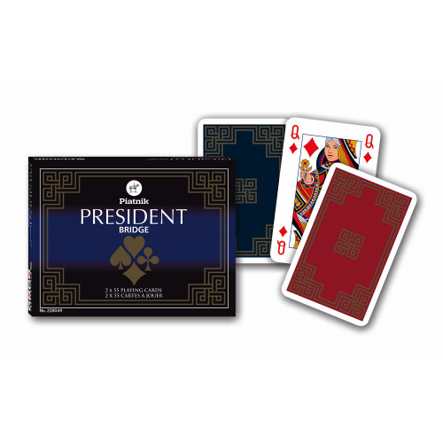 Carti de joc "President", Piatnik (Austria),  2 pachete a 52 de carti + 3 jokeri